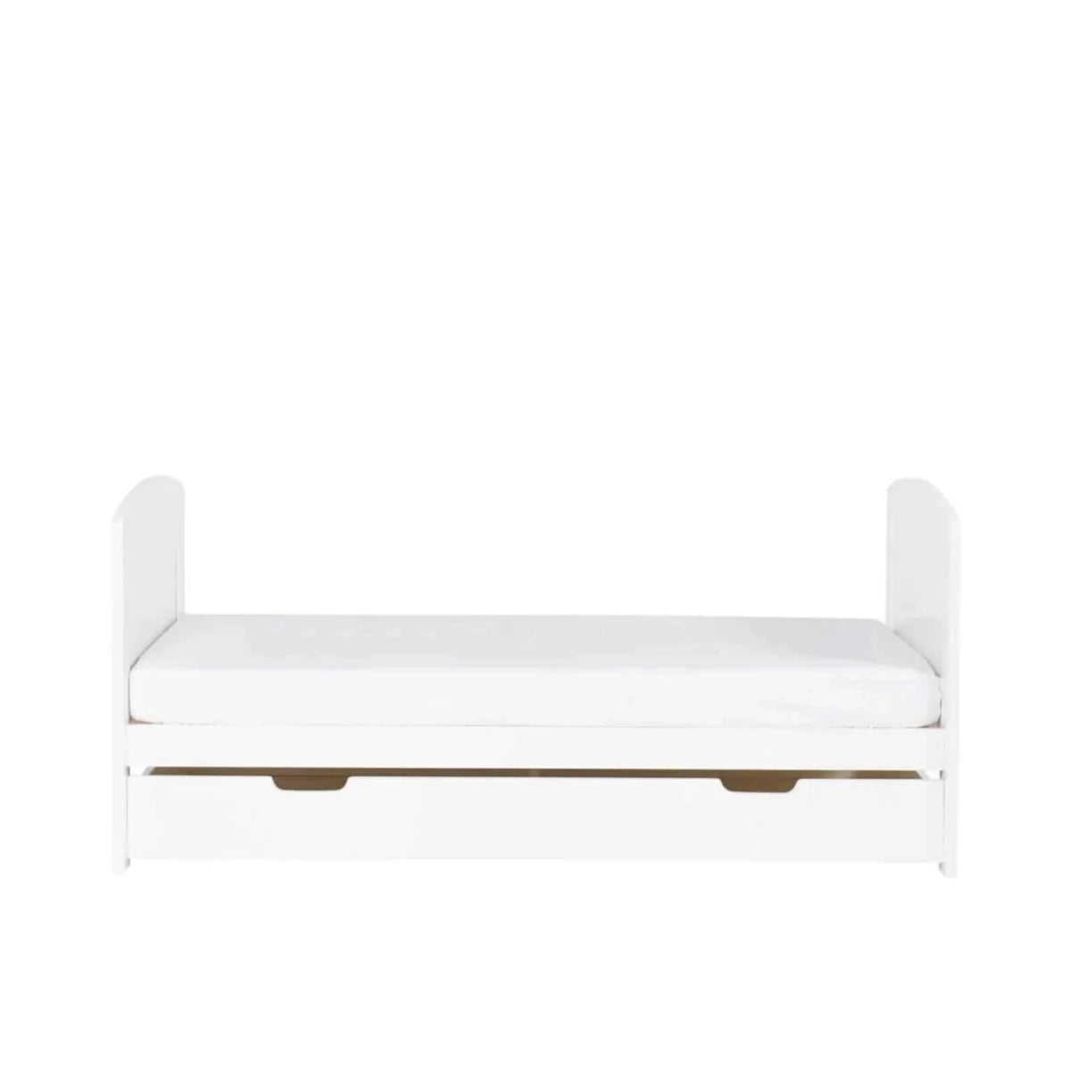 Ickle Bubba Coleby Scandi Cot Bed with Under Drawer Scandi White - Premium Sprung Mattress Premium Sprung Mattress - ebebek