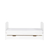 Ickle Bubba Coleby Scandi Cot Bed with Under Drawer Scandi White - Premium Sprung Mattress Premium Sprung Mattress - ebebek