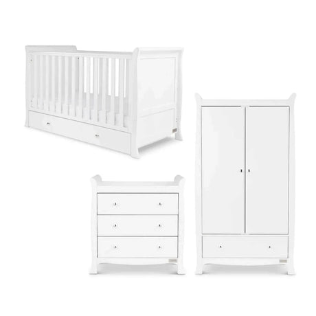 Ickle Bubba Snowdon Classic 3 Piece Furniture Set White - Premium Pocket Sprung Mattress Premium Pocket Sprung Mattress - ebebek