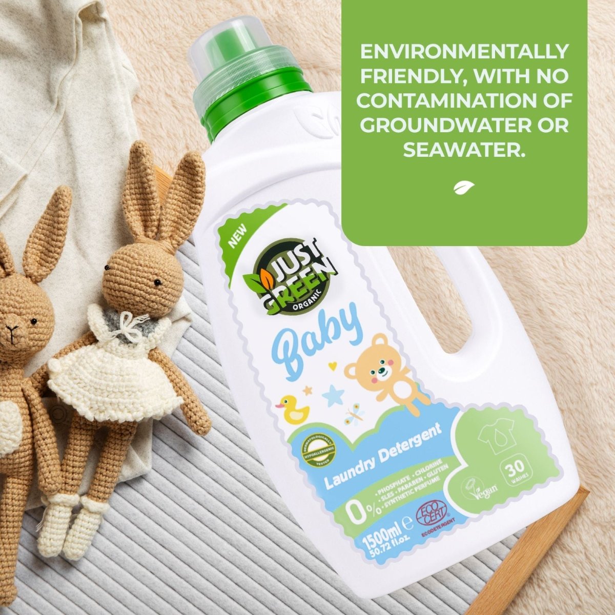 Just Green Organic Baby Laundry Liquid 1500ml - ebebek - Black Friday