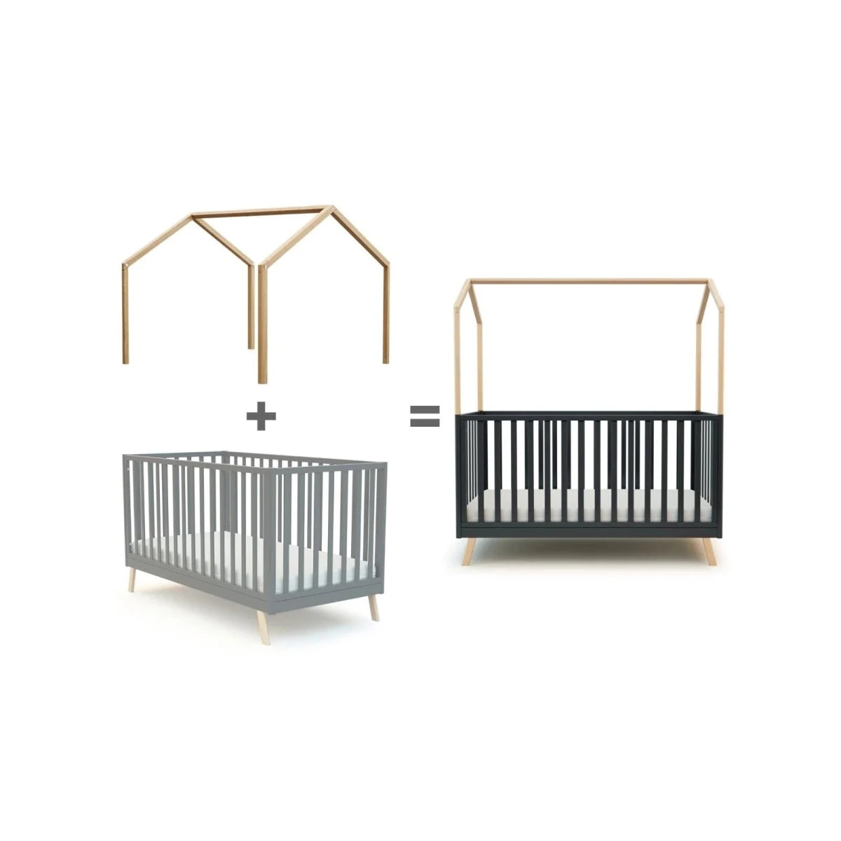 JuraBaby Kasa Wooden Children's Bed Canopy 70x140cm - Varnished Beech Varnished Beech - ebebek