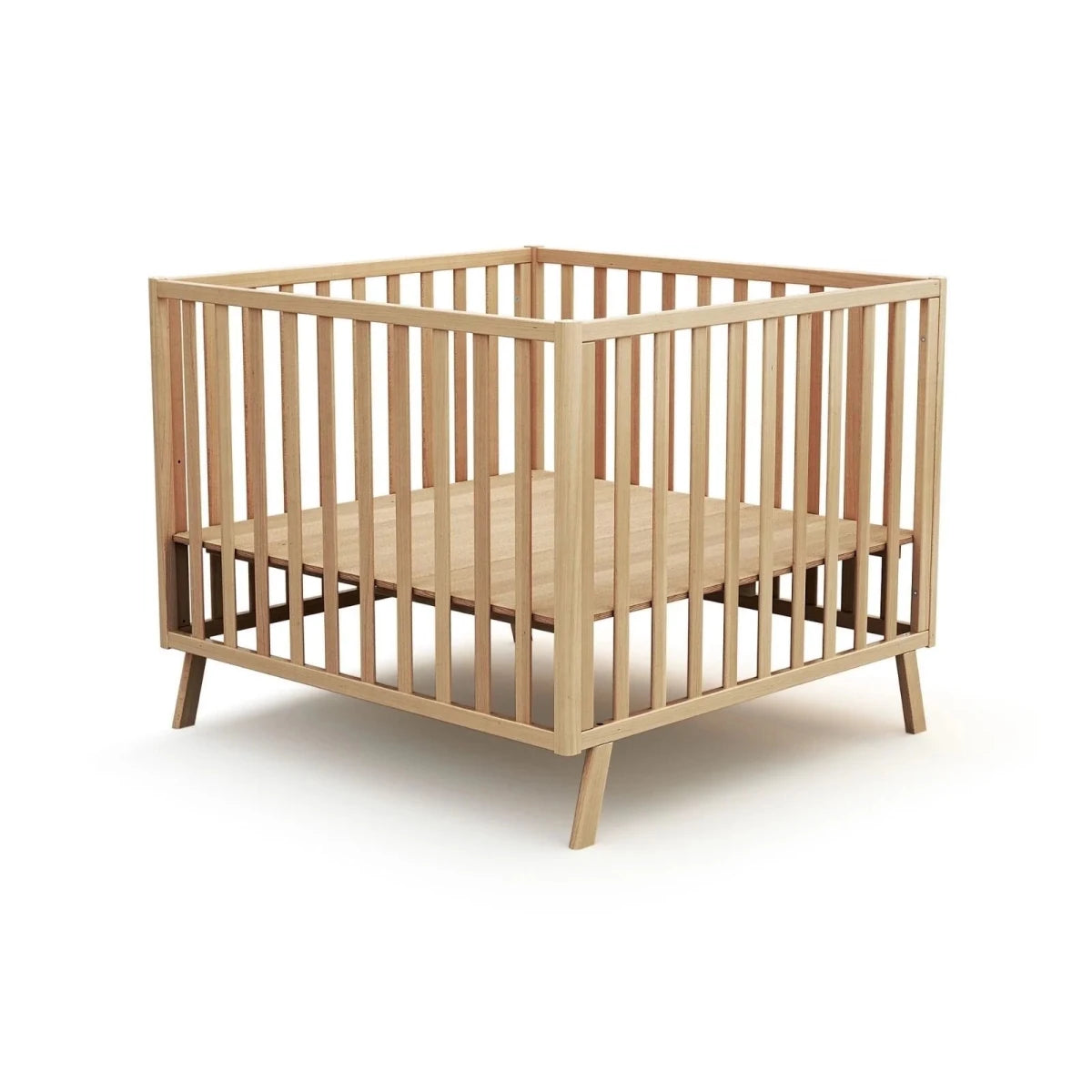 JuraBaby Kasa Convertible Wooden Playpen - Varnished Beech Varnished Beech - ebebek