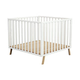 JuraBaby Kasa Convertible Wooden Playpen - White White - ebebek