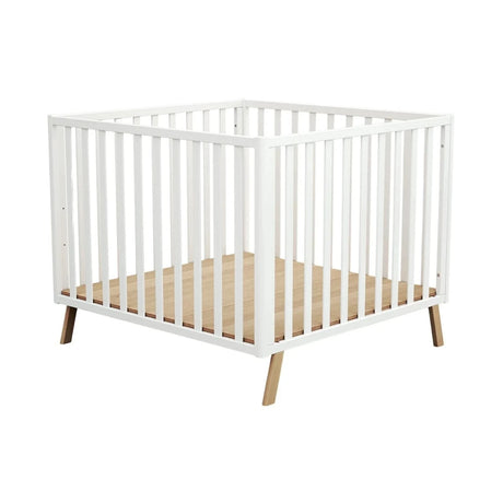 JuraBaby Kasa Convertible Wooden Playpen - White White - ebebek