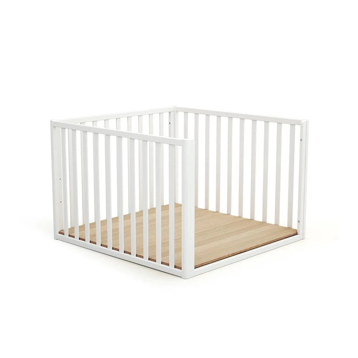 JuraBaby Kasa Convertible Wooden Playpen - White White - ebebek