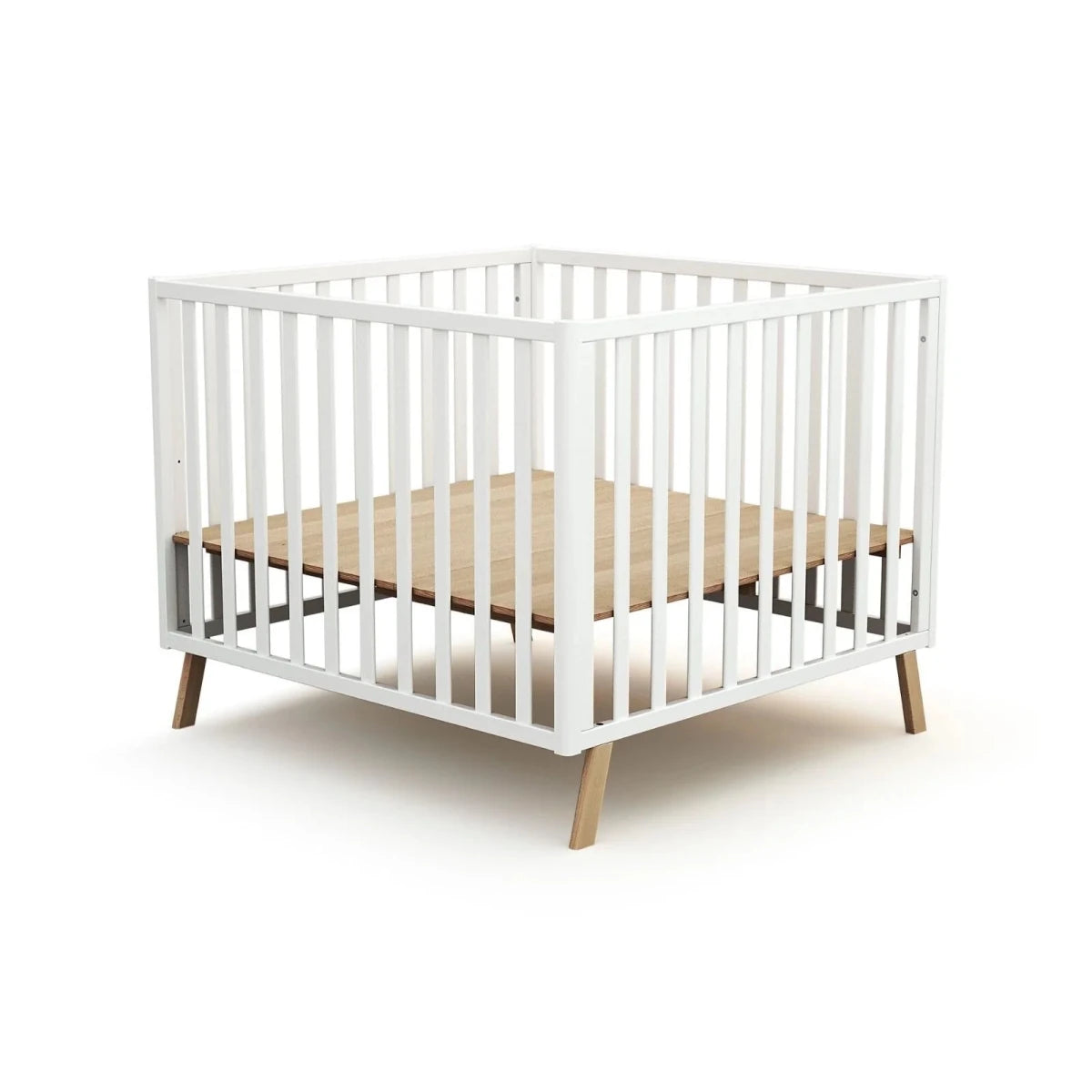 JuraBaby Kasa Convertible Wooden Playpen - White White - ebebek