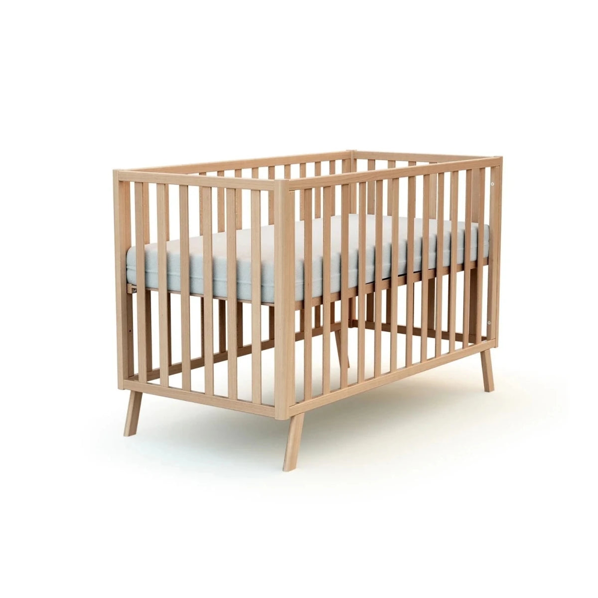 JuraBaby Kasa Convertible Wooden Cot Bed 60x120cm - Varnished Beech Varnished Beech - ebebek