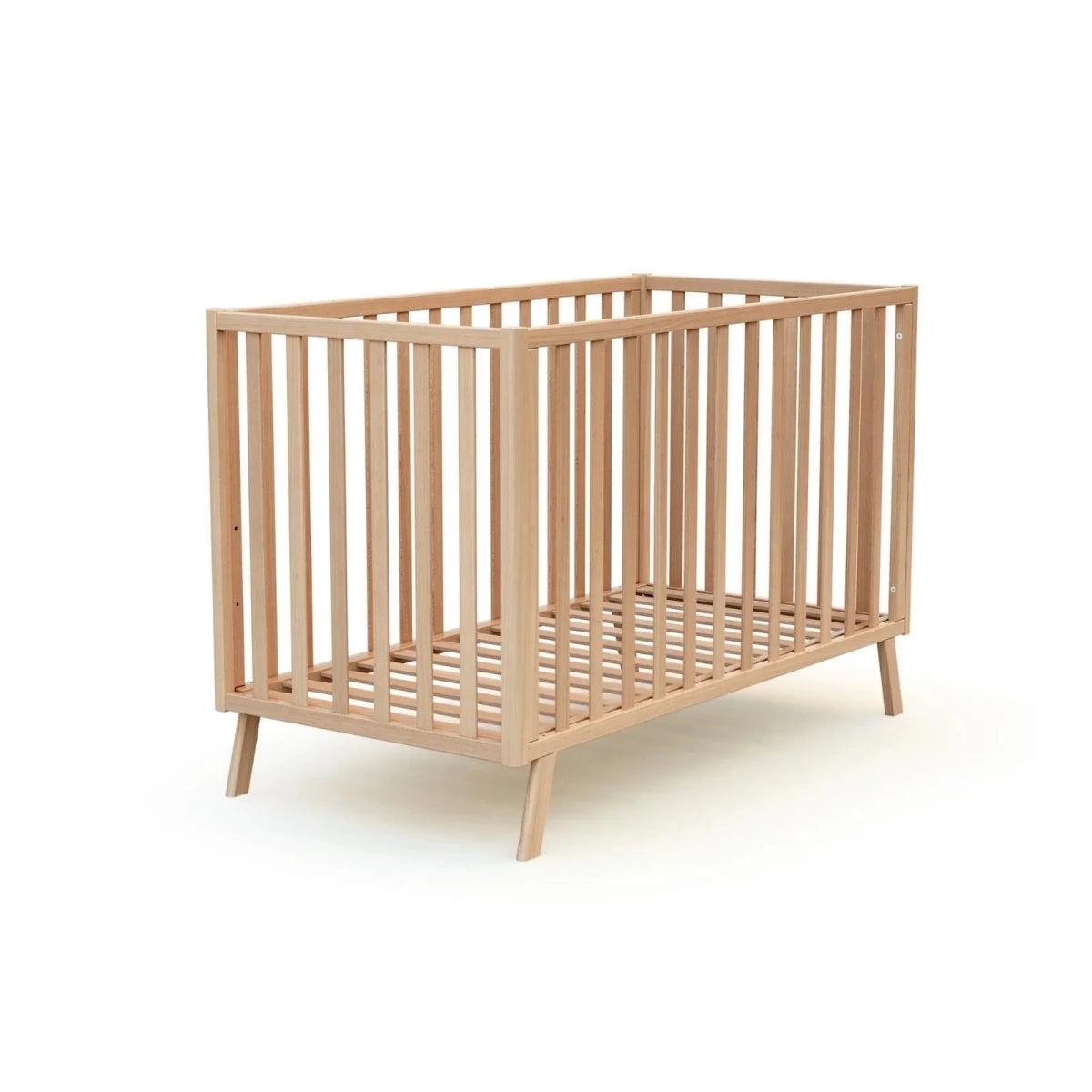 JuraBaby Kasa Convertible Wooden Cot Bed 60x120cm - Varnished Beech Varnished Beech - ebebek