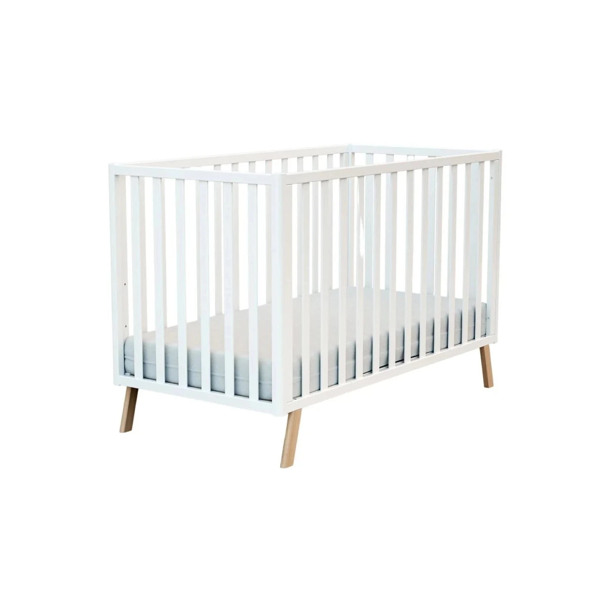 JuraBaby Kasa Convertible Wooden Cot Bed 60x120cm - White White - ebebek