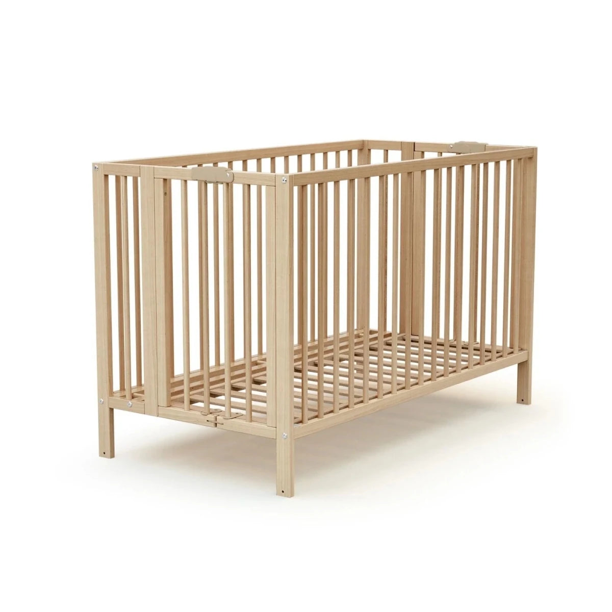 JuraBaby Flow Folding Wooden Cot Bed 60x120cm - Varnished Beech Varnished Beech - ebebek