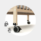 JuraBaby Flow Folding Wooden Cot Bed 60x120cm - Varnished Beech Varnished Beech - ebebek