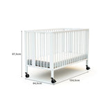 JuraBaby Flow Folding Wooden Cot Bed 60x120cm - White White - ebebek