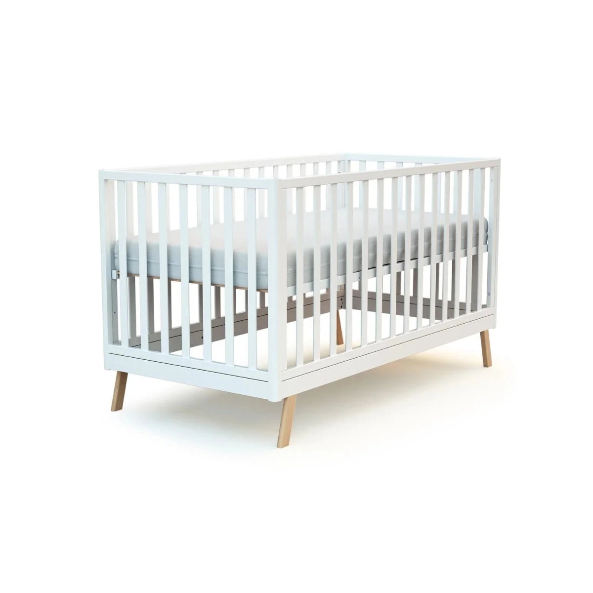 JuraBaby Kasa Convertible Wooden Cot Bed 70x140cm - White White - ebebek