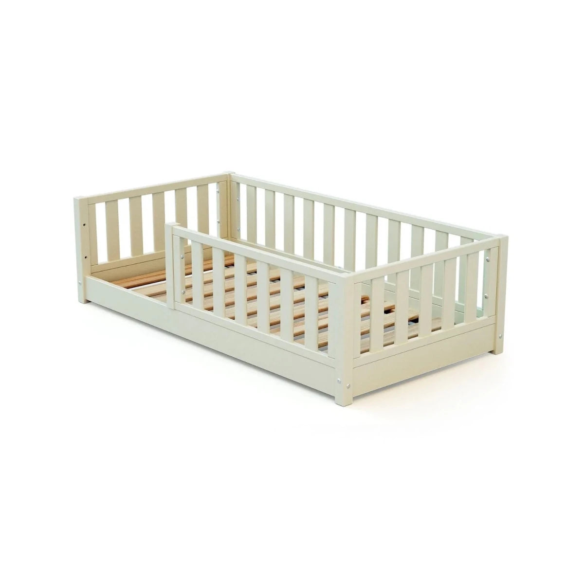JuraBaby Sonho Mini Wooden Floor Bed 70x140cm - Pearl White Pearl White - ebebek