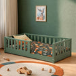 JuraBaby Sonho Mini Wooden Floor Bed 70x140cm - Sage Green Sage Green - ebebek