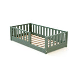 JuraBaby Sonho Mini Wooden Floor Bed 70x140cm - Sage Green Sage Green - ebebek