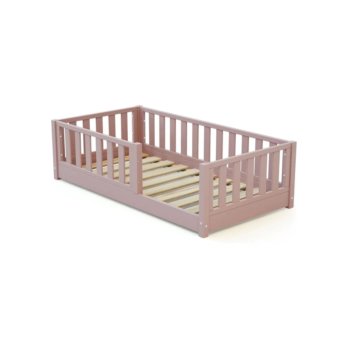 JuraBaby Sonho Mini Wooden Floor Bed 70x140cm - Powder Pink Powder Pink - ebebek