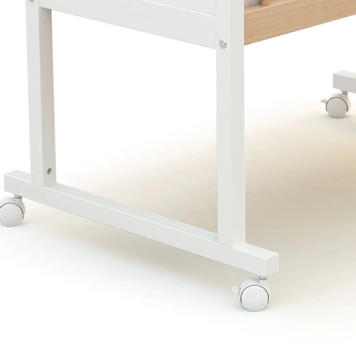 JuraBaby Nido Wooden Cradle 40x80cm - White & Beech White & Beech - ebebek
