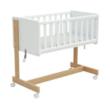 JuraBaby Nato Convertible Co-Sleeping Crib - White & Beech White & Beech - ebebek