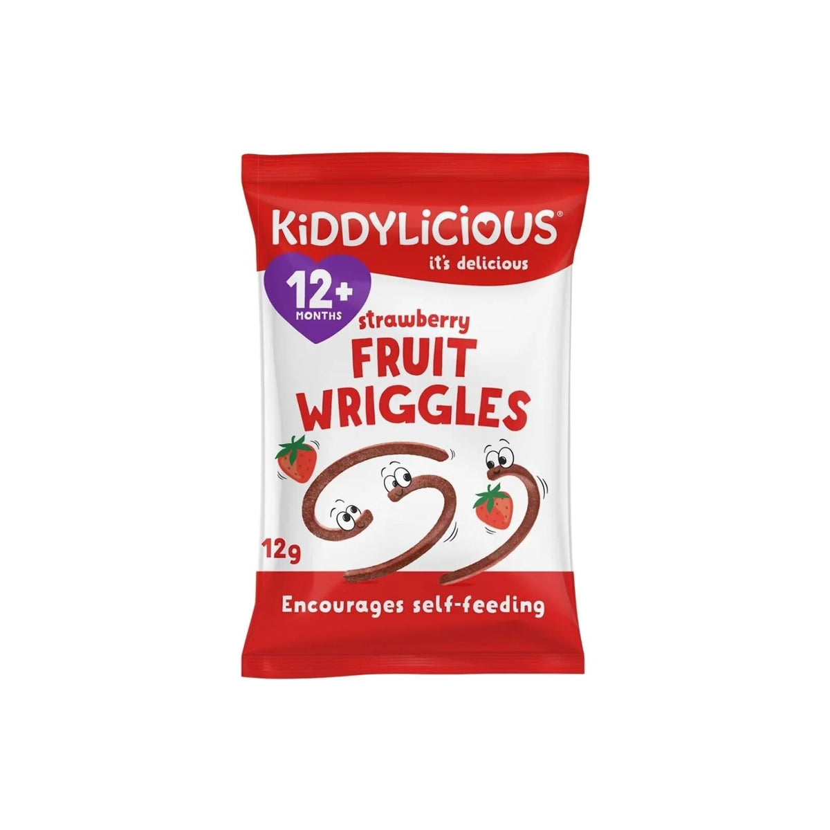 Kiddylicious Strawberry Fruit Wriggles 12+ months 12g