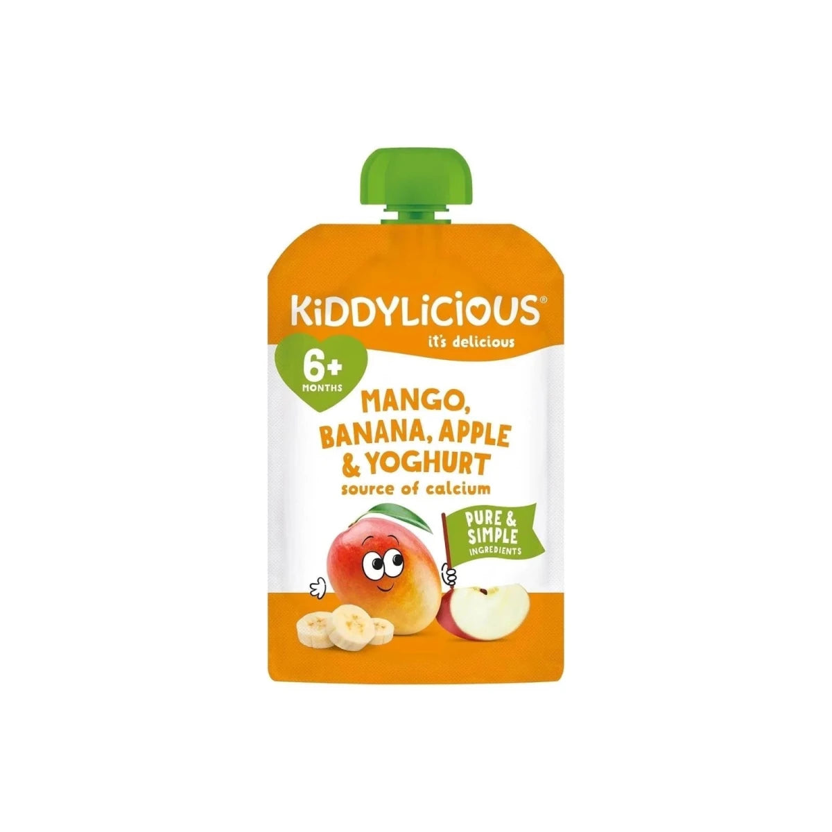 Kiddylicious Pouches Mango Yogurt 6+ months 100g - ebebek