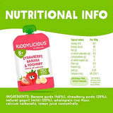 Kiddylicious Pouches Strawberry Yogurt 6+ months 100g