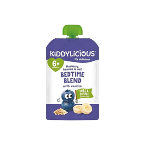 Kiddylicious Pouches Bedtime Blend Blueberry Oat 6+ months 100g - ebebek