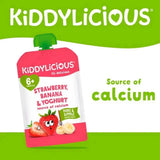 Kiddylicious Strawberry Yogurt 6+ months 400g (4x100g) - ebebek