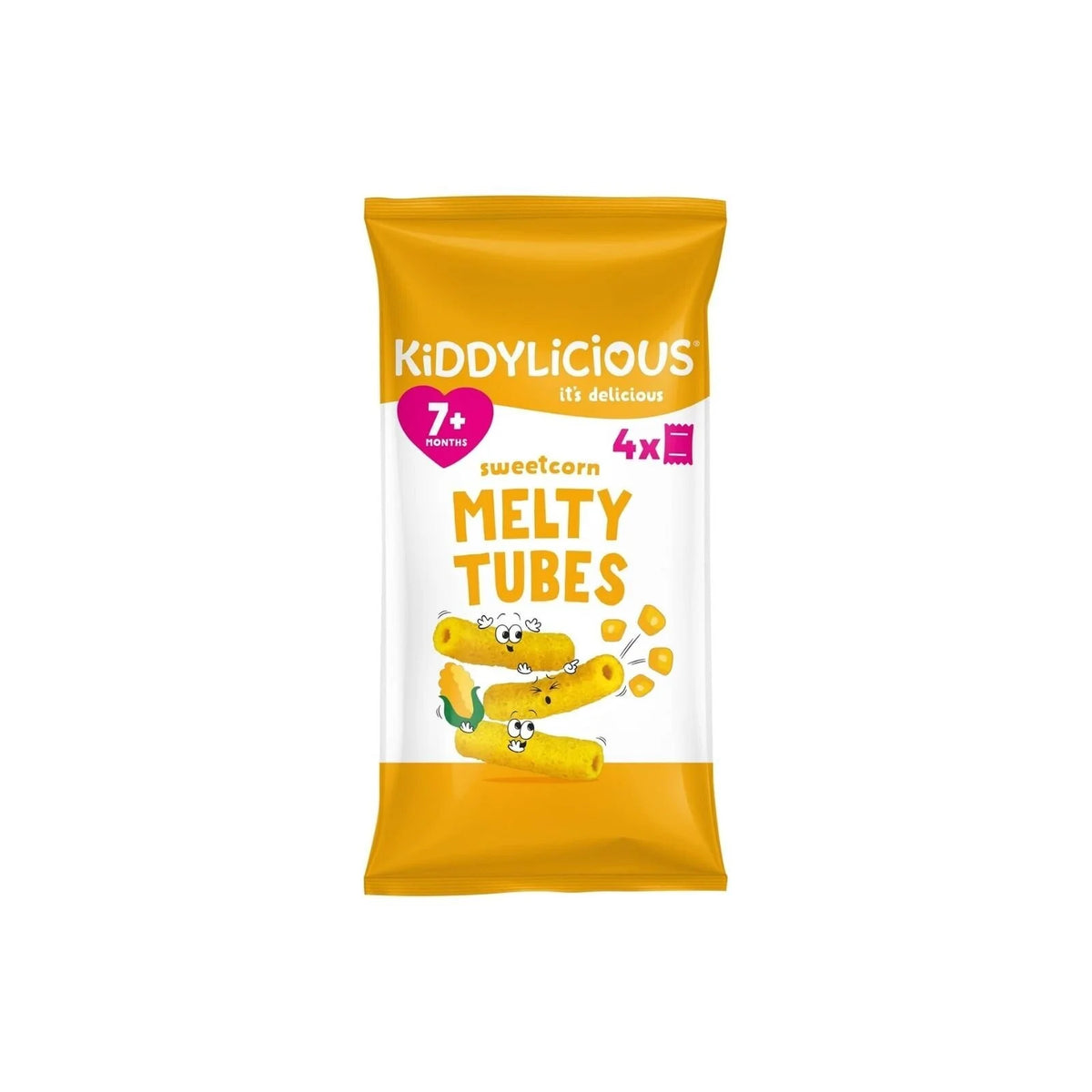 Kiddylicious Sweetcorn Melty Tubes 7+ months 400g (10x4g)