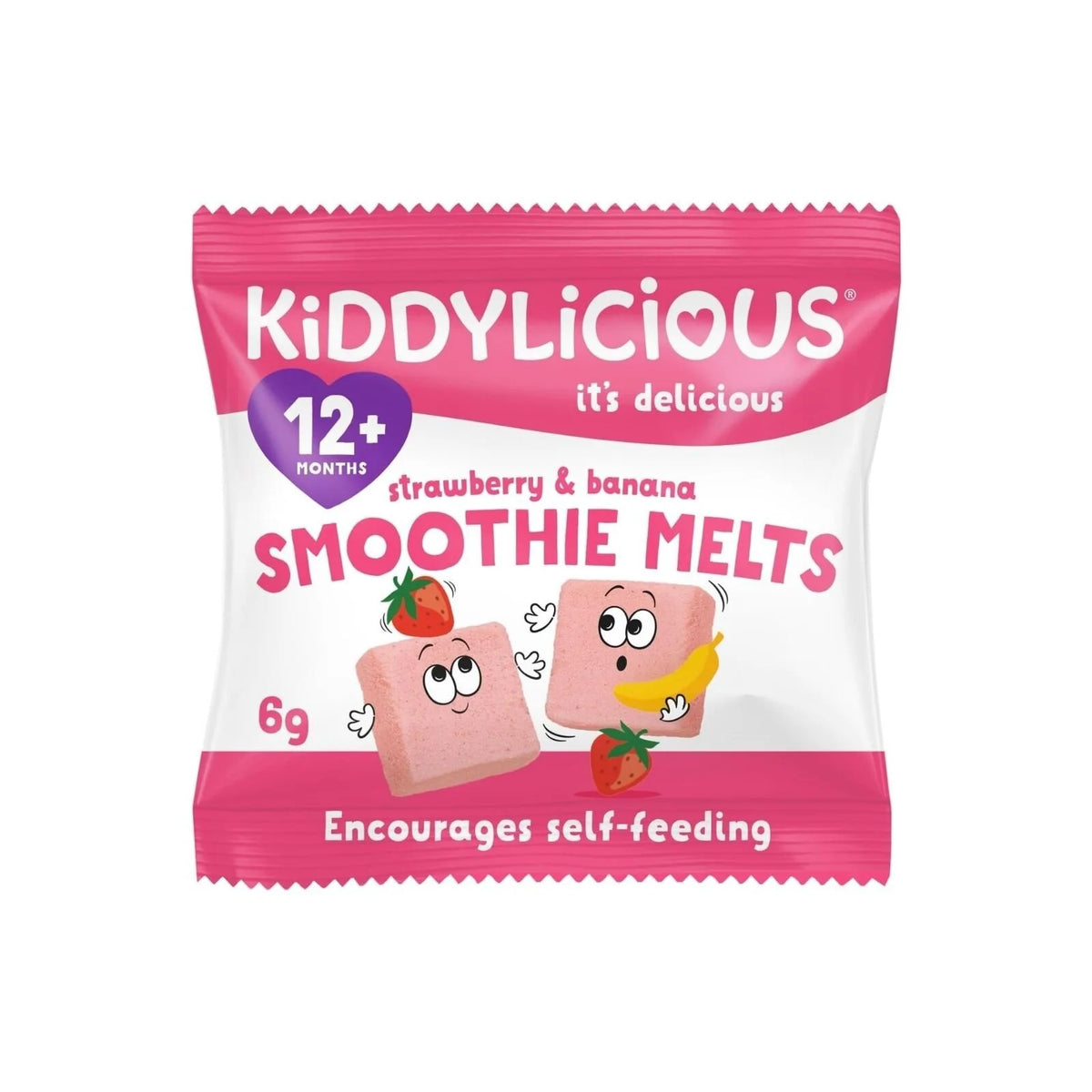 Kiddylicious Strawberry & Banana Smoothie Melts 12+ months 6g