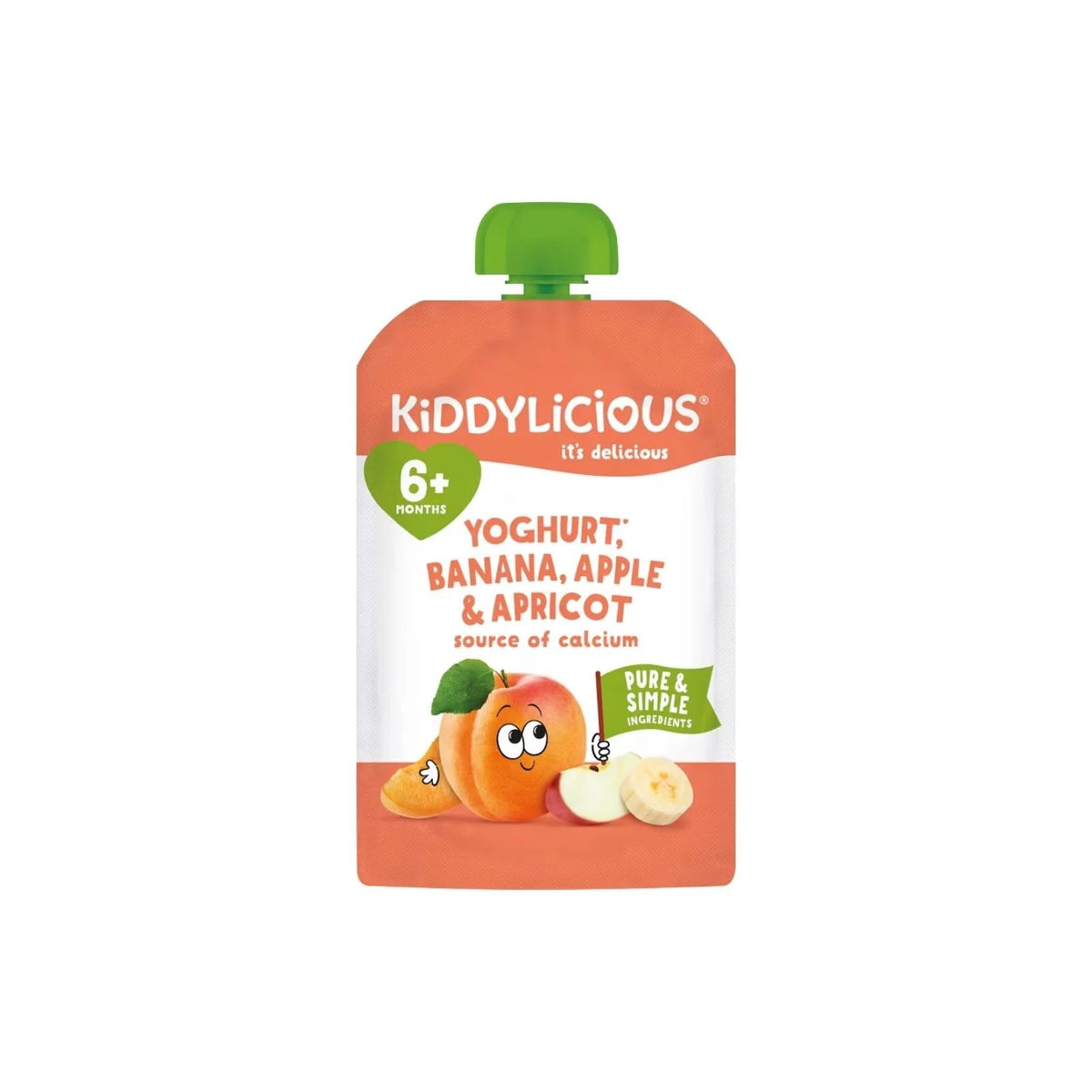Kiddylicious Pouches Yogurt, Banana, Apple & Apricot 6+ months 100g