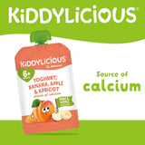 Kiddylicious Pouches Yogurt, Banana, Apple & Apricot 6+ months 100g