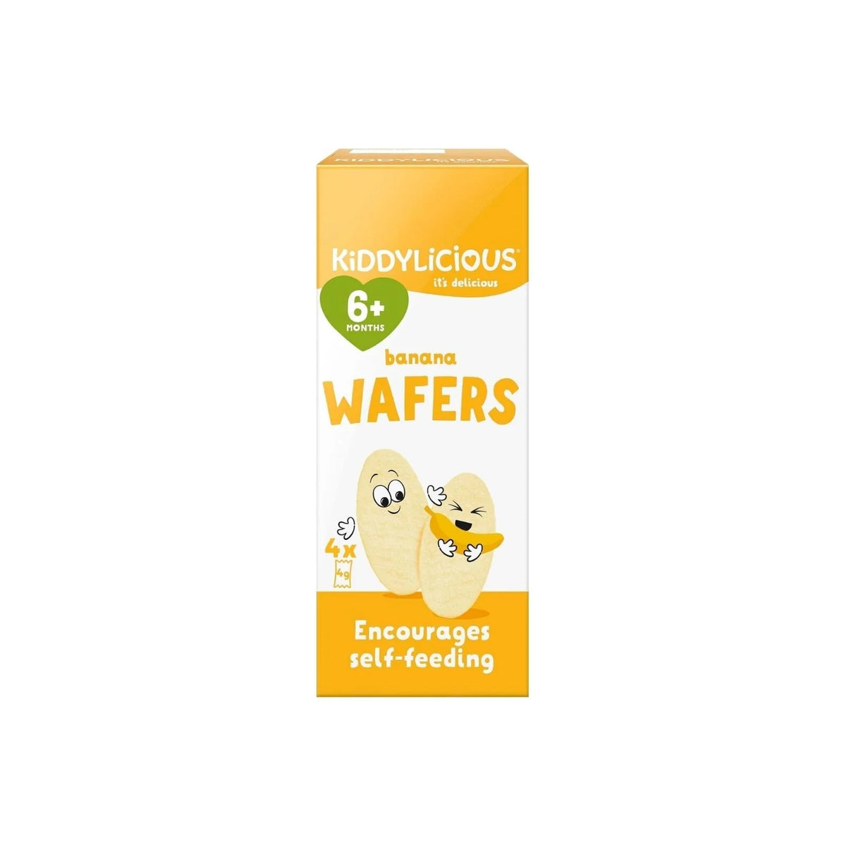 Kiddylicious Mini Banana Wafers 6+ months 16g (4x4g)