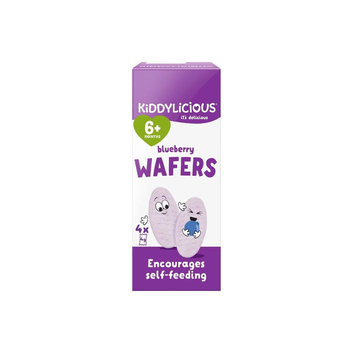 Kiddylicious Blueberry Wafers Mini 6+ months 16g (4x4g)