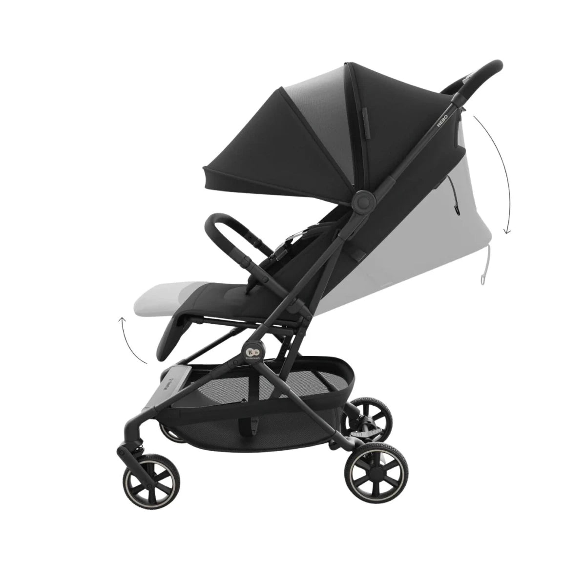 Kinderkraft Nebo Compact Stroller - Midnight Black Midnight Black - ebebek