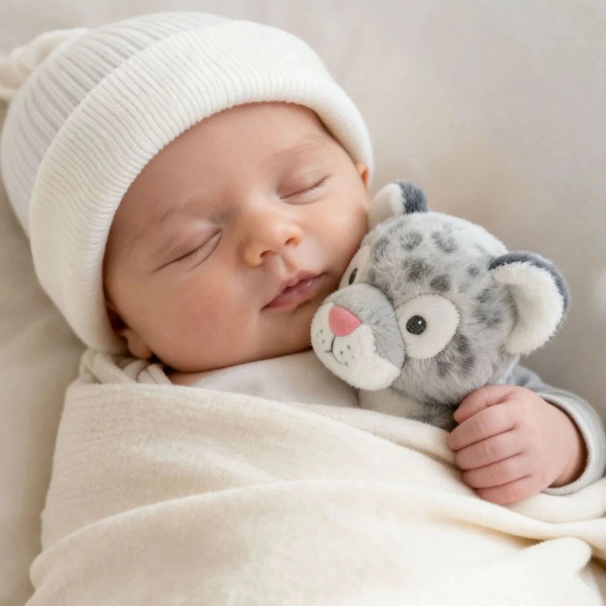 Keeleco Baby Snuggles Snow Leopard Blanket 32cm - ebebek