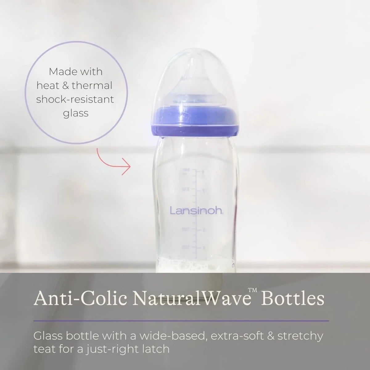 Lansinoh Glass Bottle 240ml - ebebek
