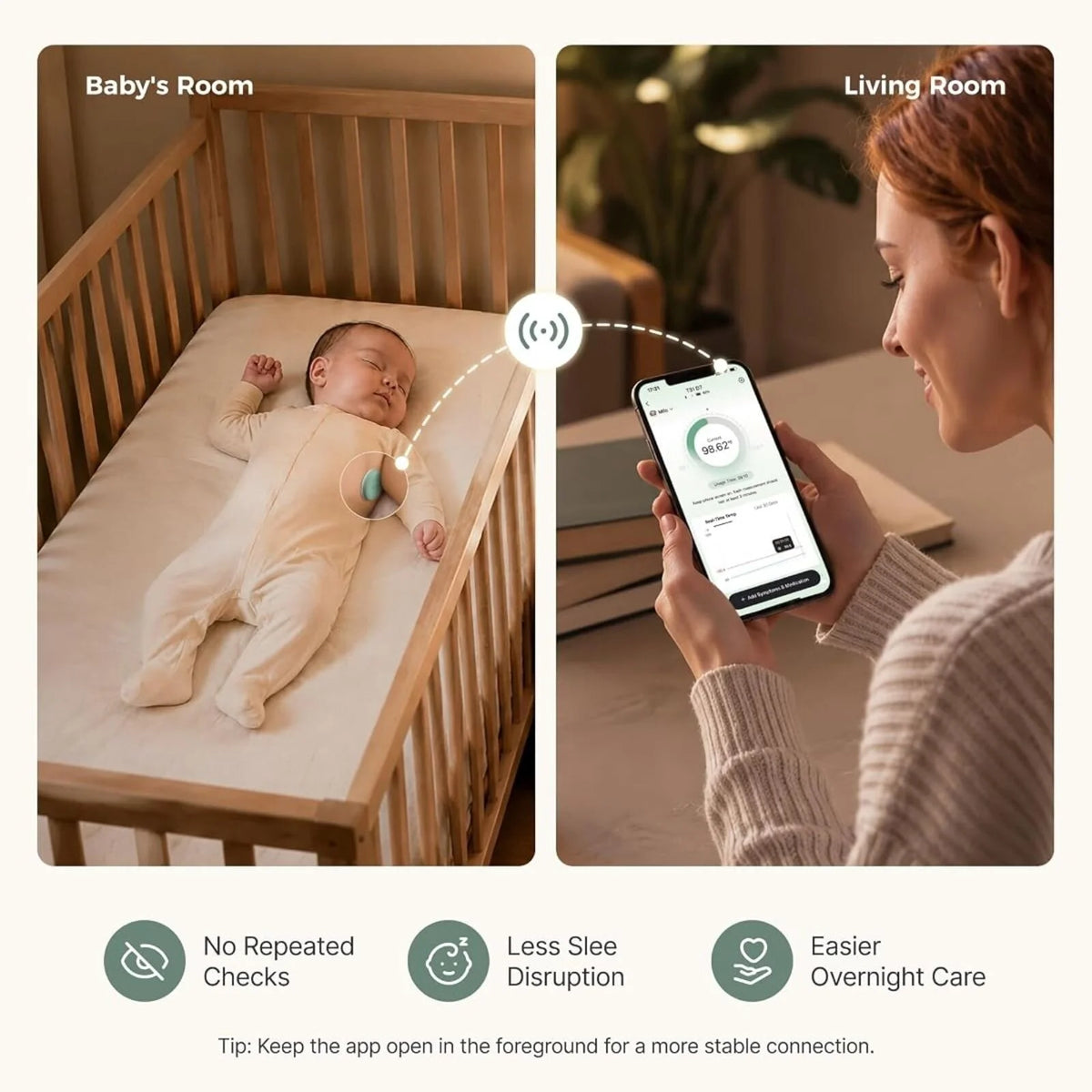 Momcozy T31 Wearable Smart Baby Digital Thermometer