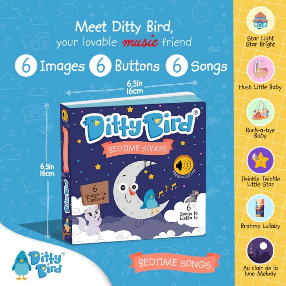 Ditty Bird Bedtime Songs Book - ebebek - Black Friday