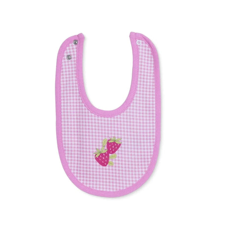 Messy Duck Printed Cotton Baby Bib - Strawberry - ebebek