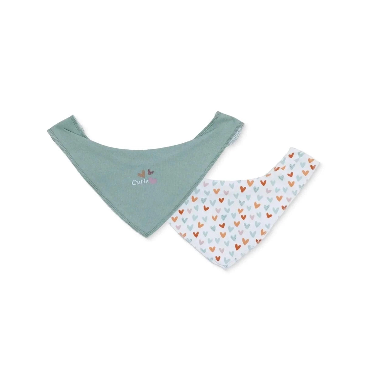 Messy Duck Bandana Baby Bibs Pack of 2 - Little Hearts - ebebek