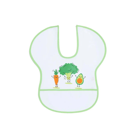 Messy Duck Wipe-Clean Short Sleeve Bib - Veggies - ebebek