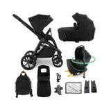 My Babiie MB450 Luxe 3-in-1 Travel System with Rotating Car Seat,Base & Toddler Seat - Black