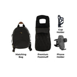 My Babiie MB450 Luxe 3-in-1 Travel System with Rotating Car Seat,Base & Toddler Seat - Black