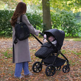 My Babiie MB450 Luxe 3-in-1 Travel System with Rotating Car Seat,Base & Toddler Seat - Black