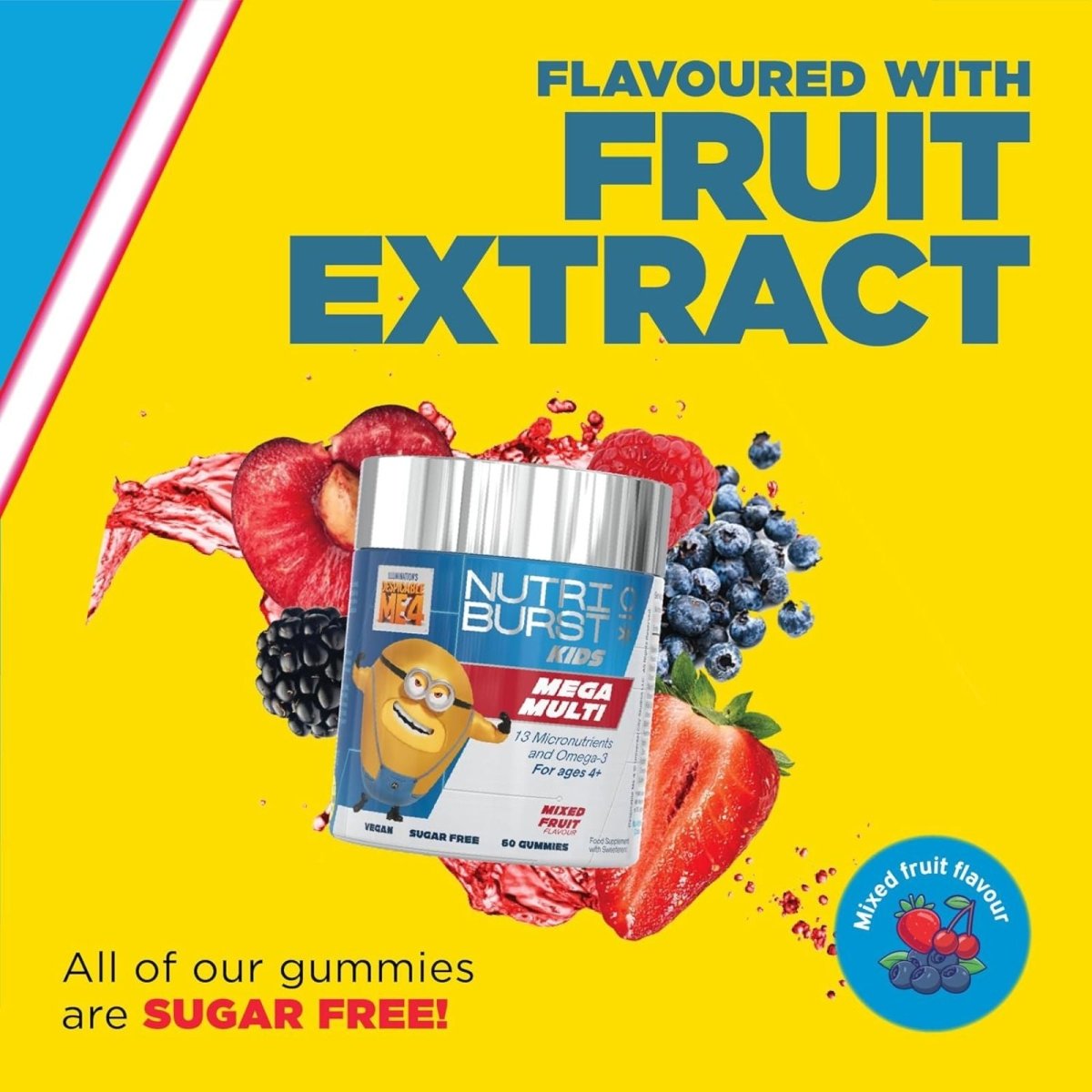Nutriburst Minions Mega Multi Vitamins 4+ years 60 pcs - ebebek - Black Friday
