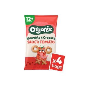 Organix Tomato Noughts & Crosses Puffs 10+ months 60g (4x15g) - ebebek