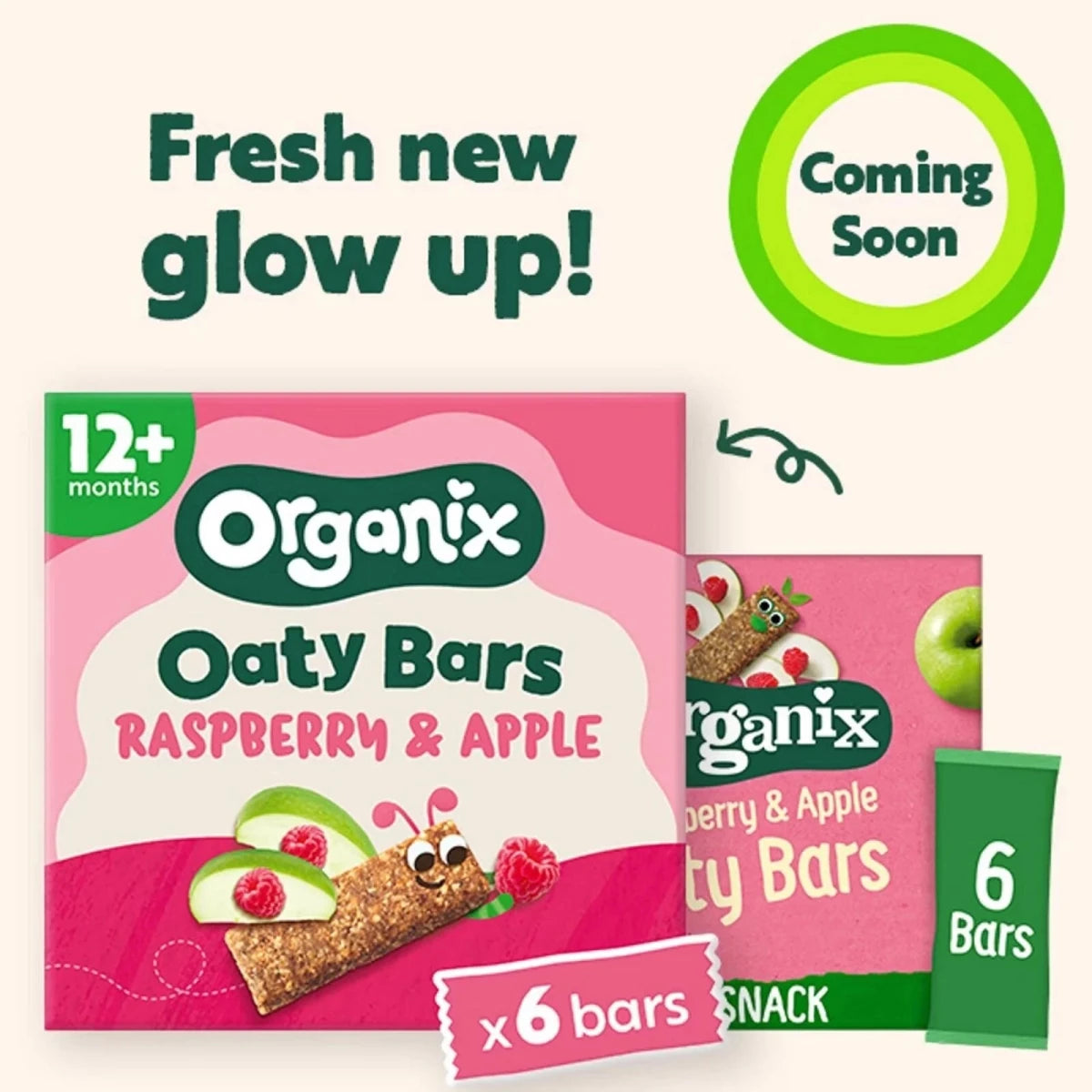 Organix Raspberry & Apple Soft Oaty Bars 12+ months 138g (6x23g) - ebebek