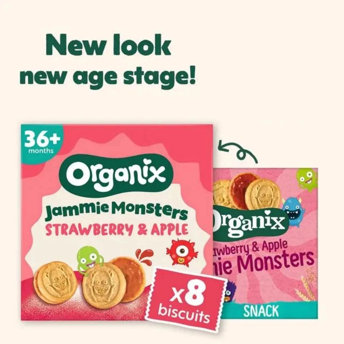 Organix Jammie Monsters 36+ months 64g (8x8g) - ebebek