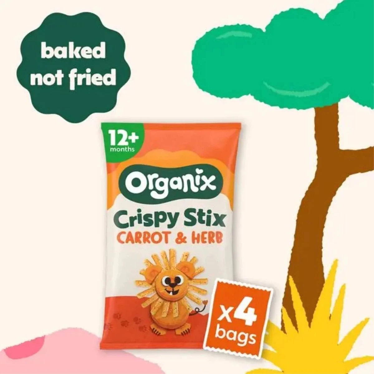 Organix Carrot & Herb Stix Puffs 12+ months 60g (4x15g) - ebebek